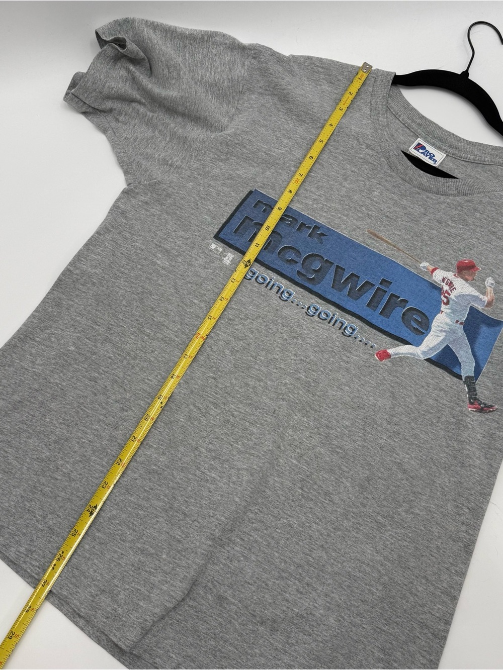 Pro Player Gray Baseball Graphic Tee with Blue Accents - Picture 7 of 7